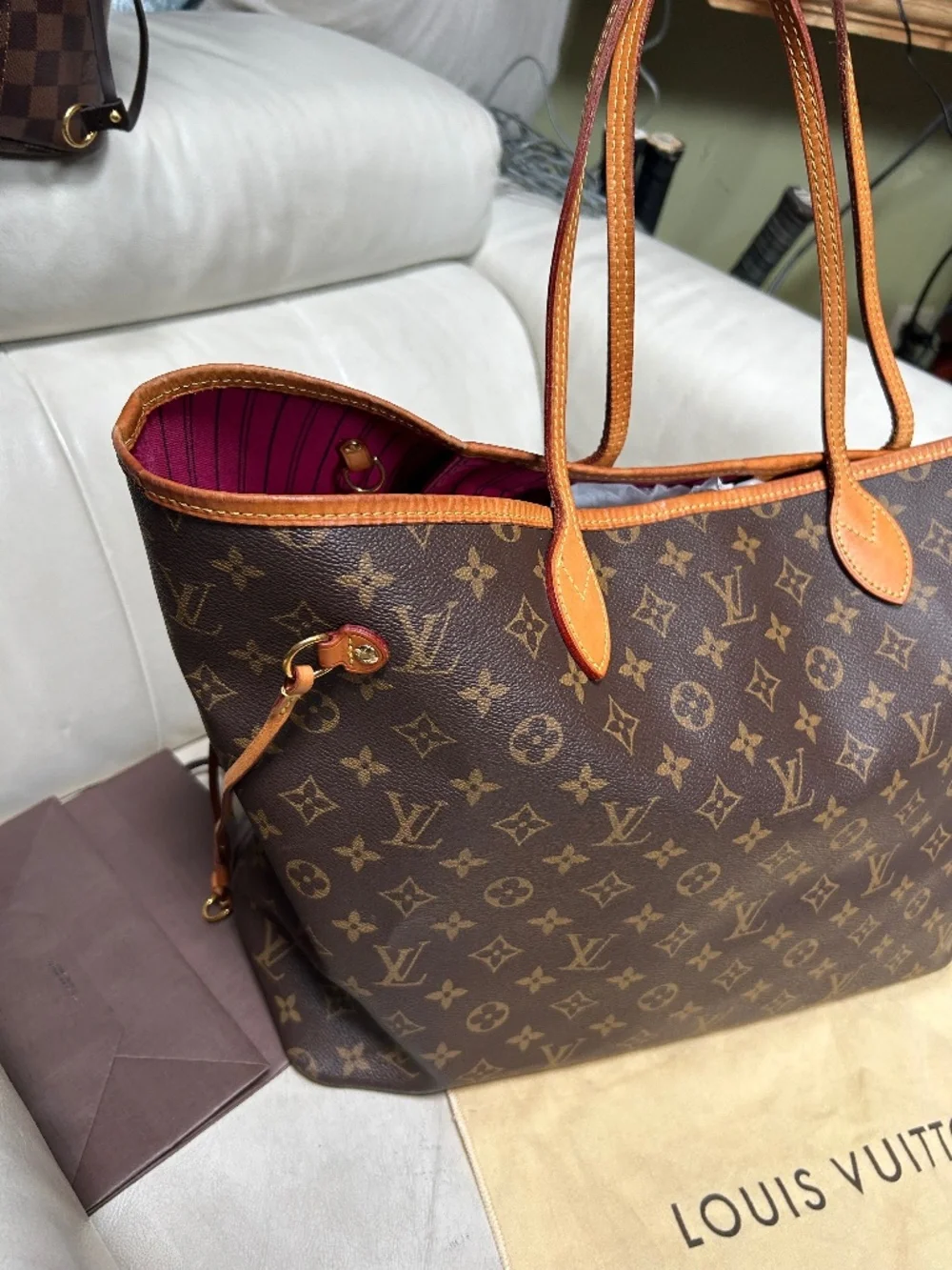 XXL Louis Vuitton NEVERFULL GM rare Pivione🩷 - Picture 11 of 14
